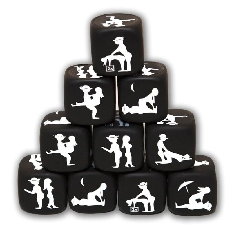 Jeu de dés de posture noir — vue principale