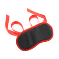 Masque fétichiste noir à bords rouges — vue principale