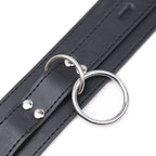Collier de soumission à trois anneaux avec laisse — détail produit