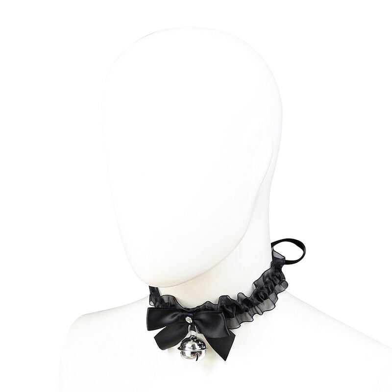 Collier fétiche dentelle avec cloche — détail produit
