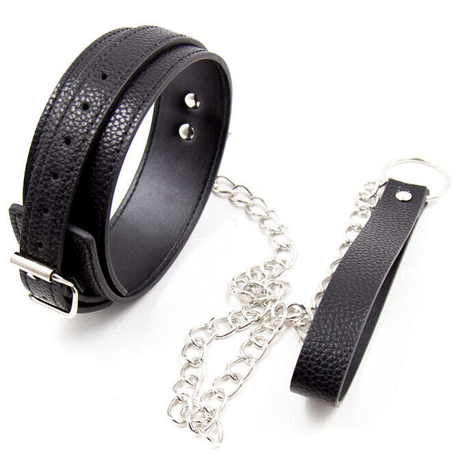 Collier de soumission motif serpent avec laisse — vue principale