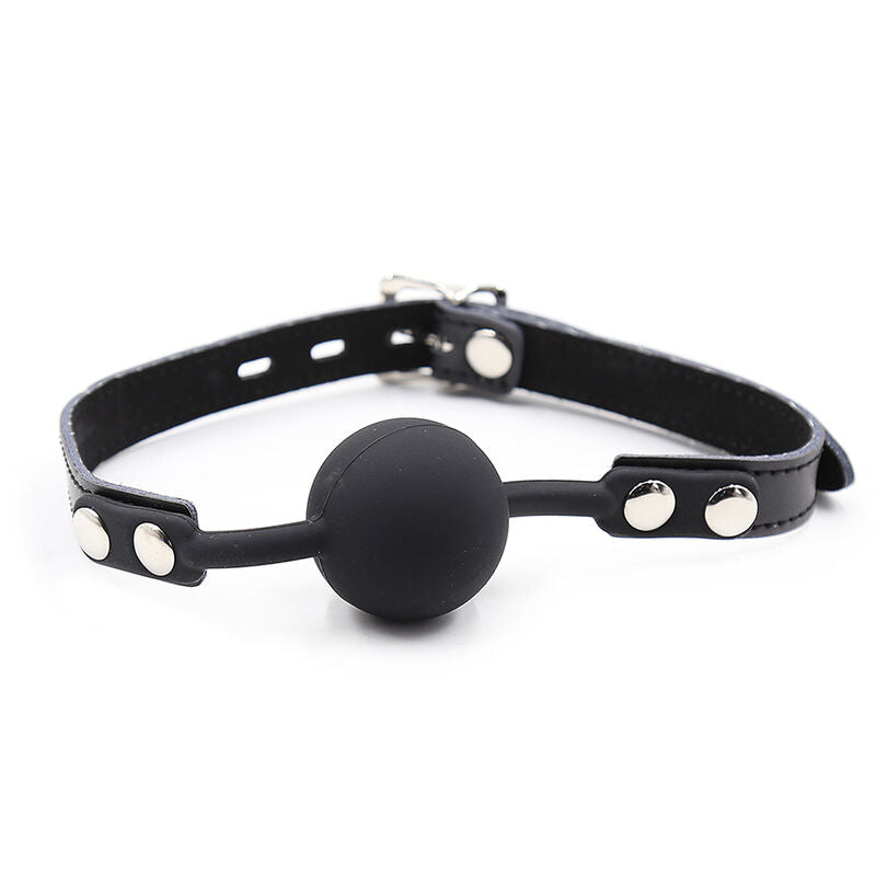 Bâillon-boule silicone avec sangle et cadenas — détail produit