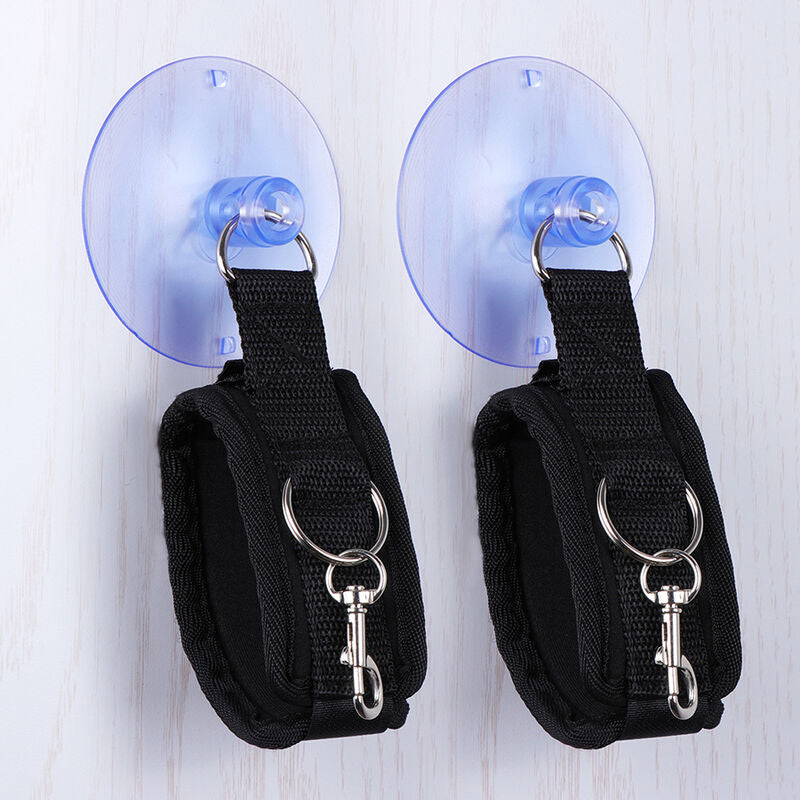 Attaches poignets à ventouses pour douche et surface lisse — vue de profil