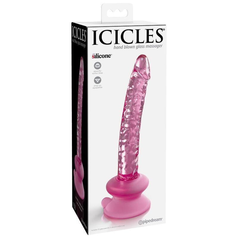 icicles n 86 gode en verre avec ventouse