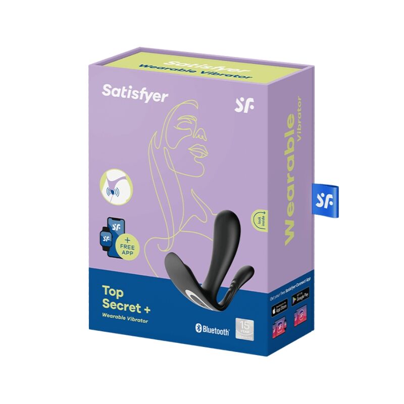 Vibromasseur portable point G et stimulation anale — vue de profil