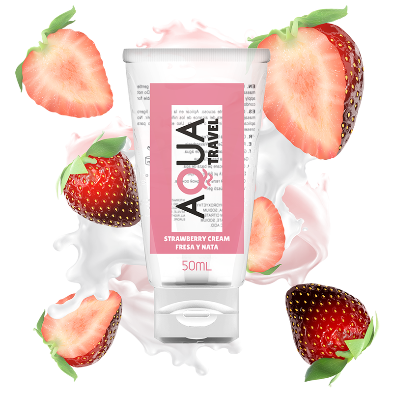 Lubrifiant gourmand saveur crème de fraise — vue principale
