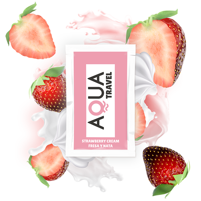 Lubrifiant Aqua Travel crème de fraise 6 ml