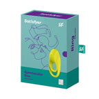 Double anneau vibrant avec stimulateur clitoridien — vue de profil