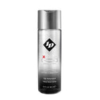 Flacon ID Xtreme degrade gris-noir 85 ml, lubrifiant base eau haute performance pour jeux intenses, bouchon argente etiquette sobre de face