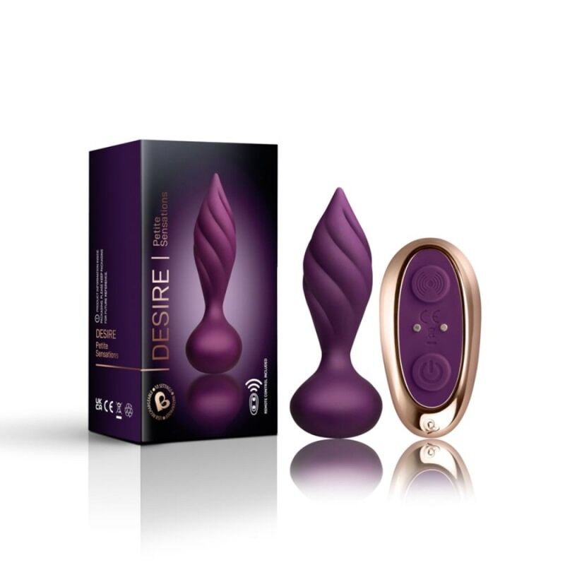 Stimulateur anal Desire silicone lilas avec télécommande — détail produit