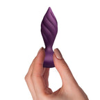 Stimulateur anal Desire silicone lilas avec télécommande — vue de profil
