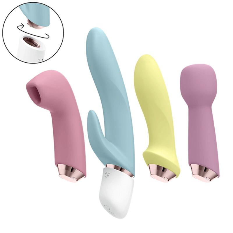 Coffret Marvelous Four vibromasseur et air pulse silicone — vue de profil