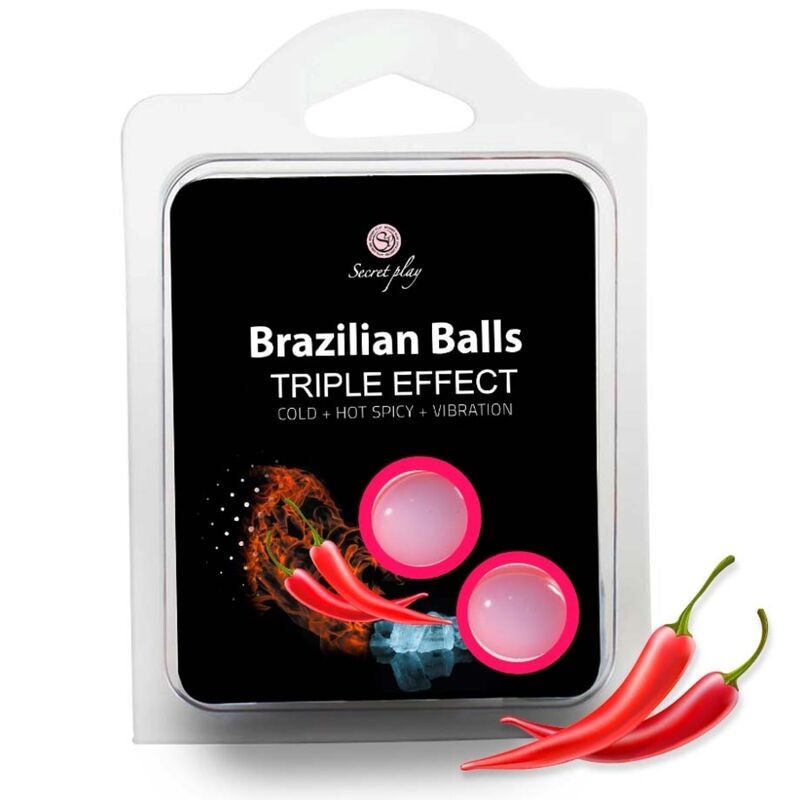 secretplay set 2 balles bresiliennes triple effet