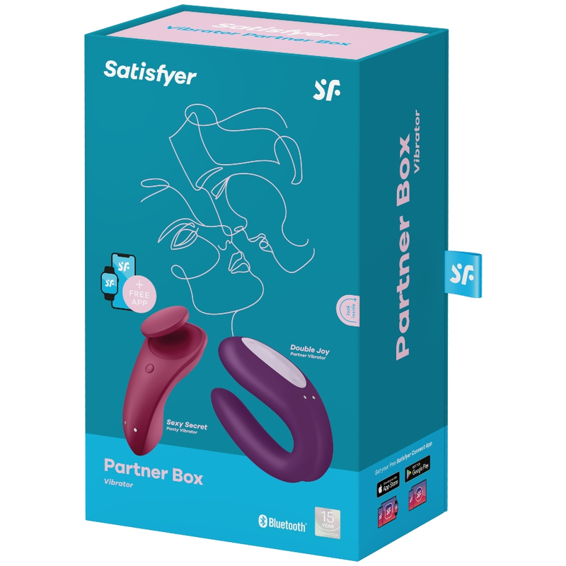 Coffret couple deux vibromasseurs connectés — finition matière