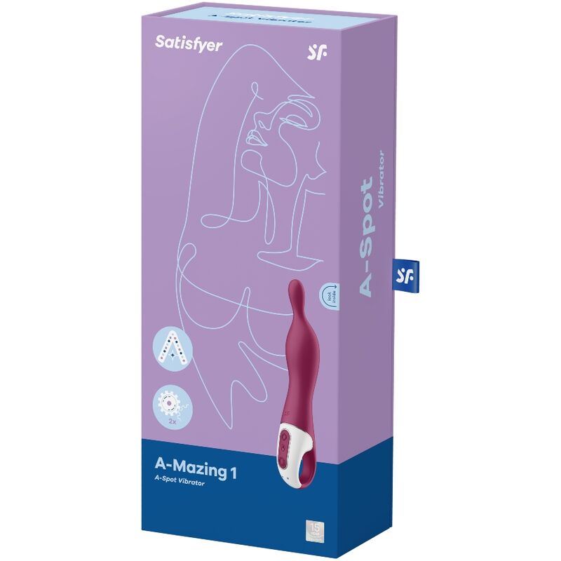 Vibromasseur point G et point A en silicone médical — vue de profil