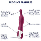 Vibromasseur point G et point A en silicone médical — vue de dos