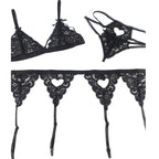Ensemble lingerie 3 pièces soutien-gorge et porte-jarretelle — comparatif dimensionnel 2
