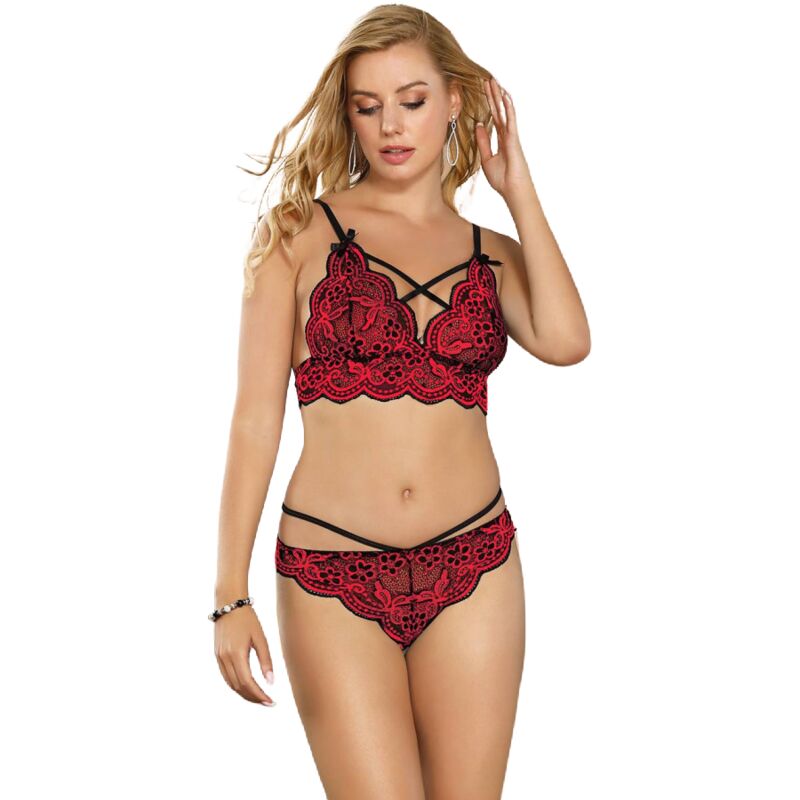 Ensemble lingerie dentelle top et string Subblime — vue principale