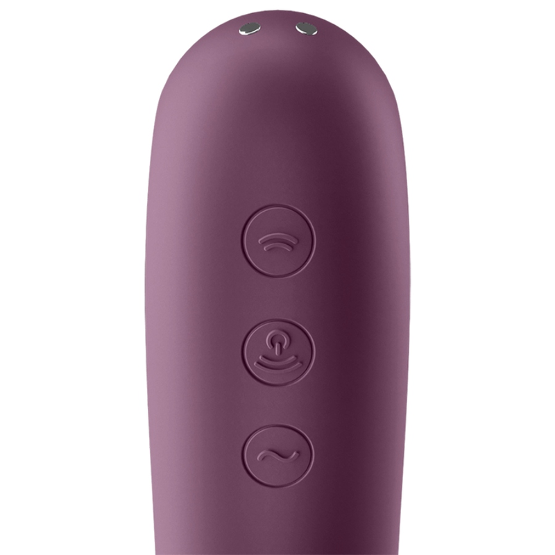 satisfyer vibrateur dual kiss air pulse vin rouge