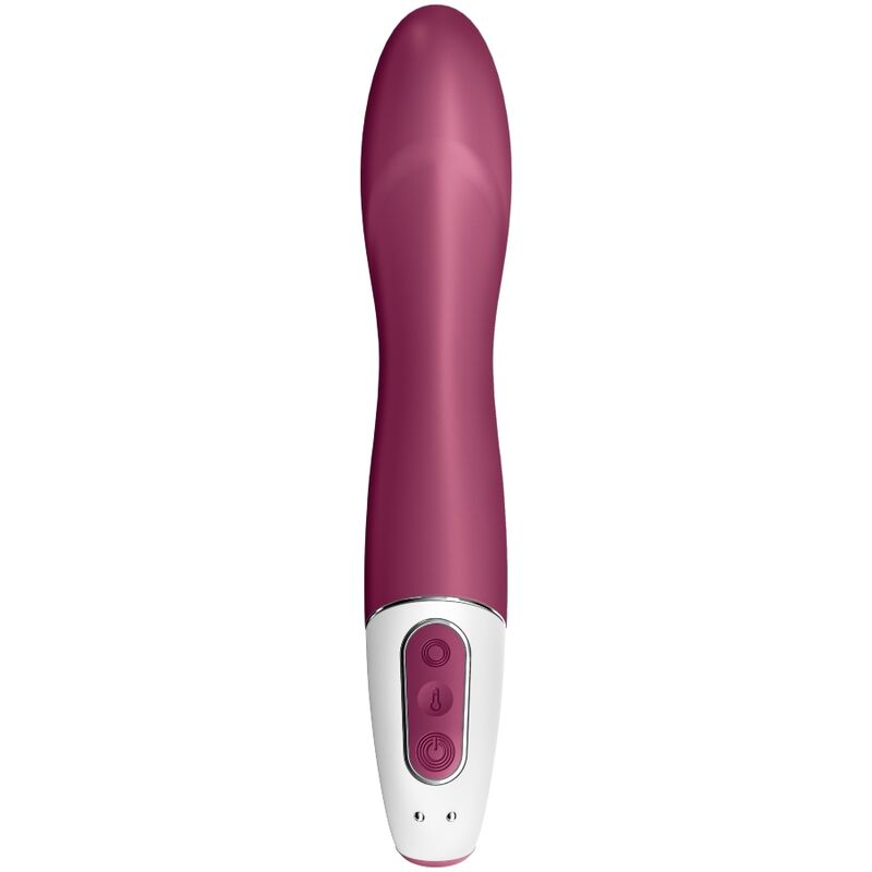Vibromasseur point G chauffant en silicone — vue de profil