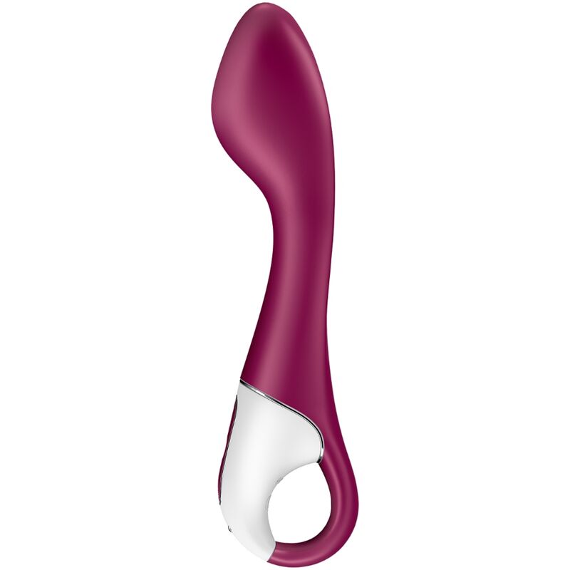 Vibromasseur point G chauffant connecté en silicone — détail produit