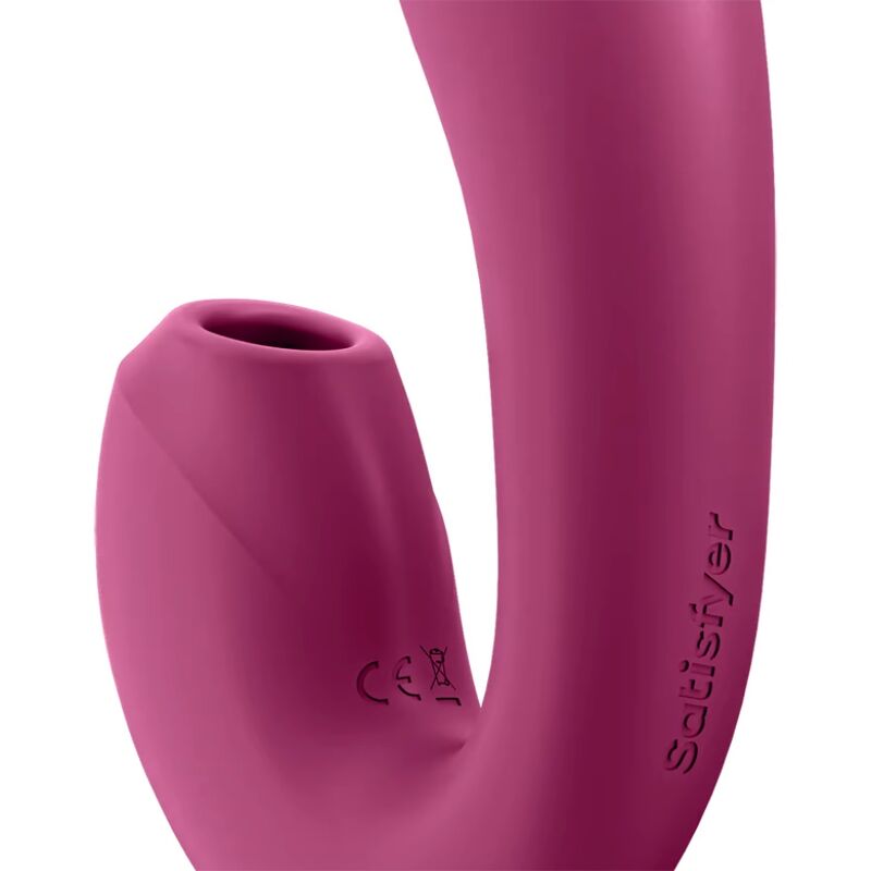 satisfyer application sunray stimulateur et vibrateur rouge