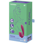 satisfyer application sunray stimulateur et vibrateur rouge