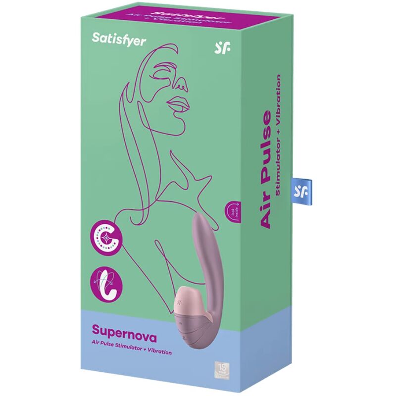 satisfyer supernova air pulse stimulateur et vibration blanc
