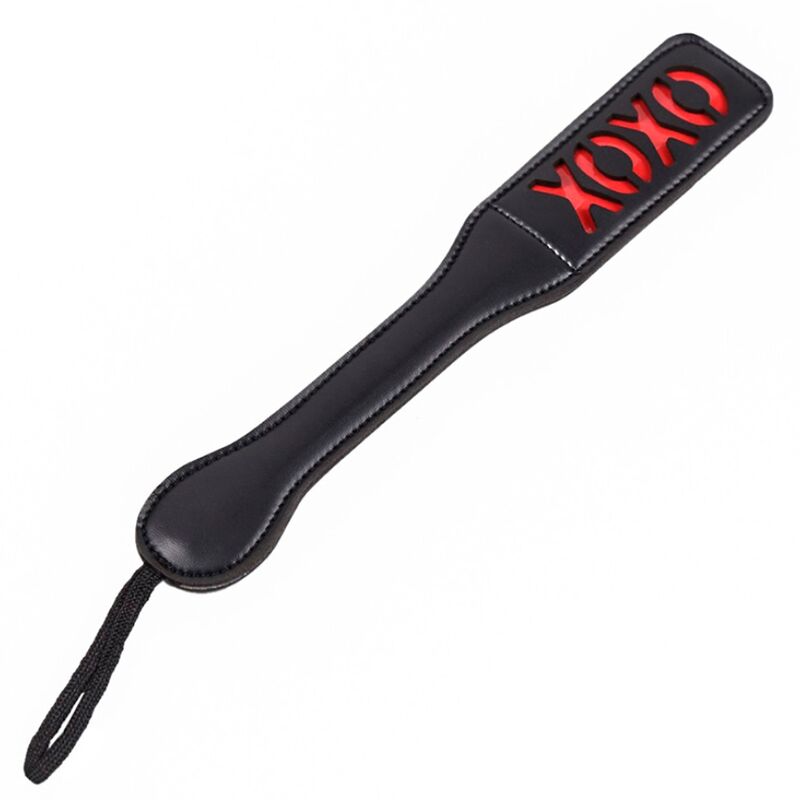 Paddle de fessée motif XOXO pour jeux de discipline — vue principale