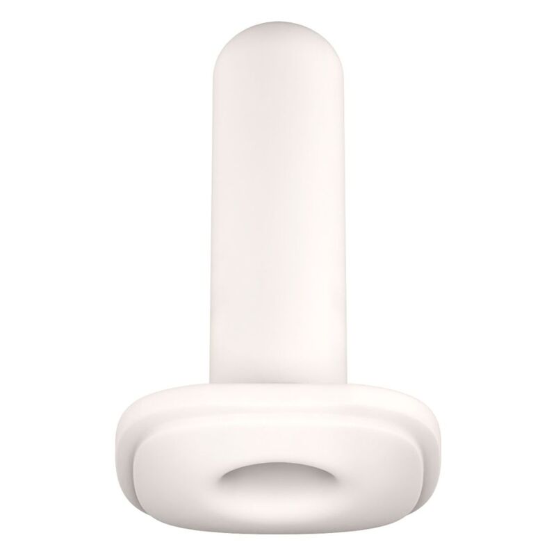 Housse de rechange blanche en TPE a ajustement serre pour masturbateur, embout a ouverture lisse non realiste, gaine texturee concue pour le coeur de plaisir Onyx.