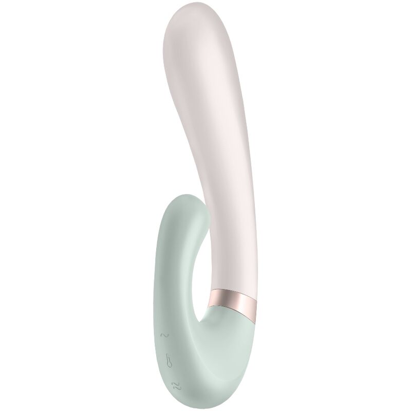 Rabbit chauffant connecté clitoris et point G — détail texture surface