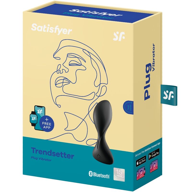 satisfyer application de plug vibrant trendsetter noir