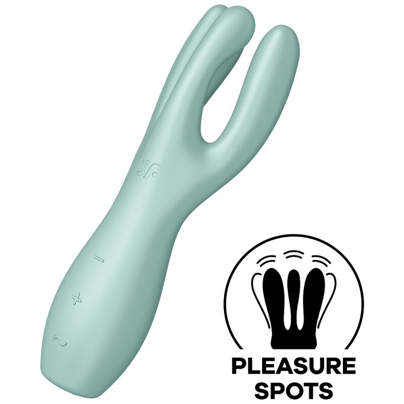 Vibrateur Threesome 3 trois bras silicone — vue rapprochée