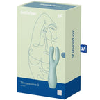 Vibrateur Threesome 3 trois bras silicone — comparatif dimensionnel
