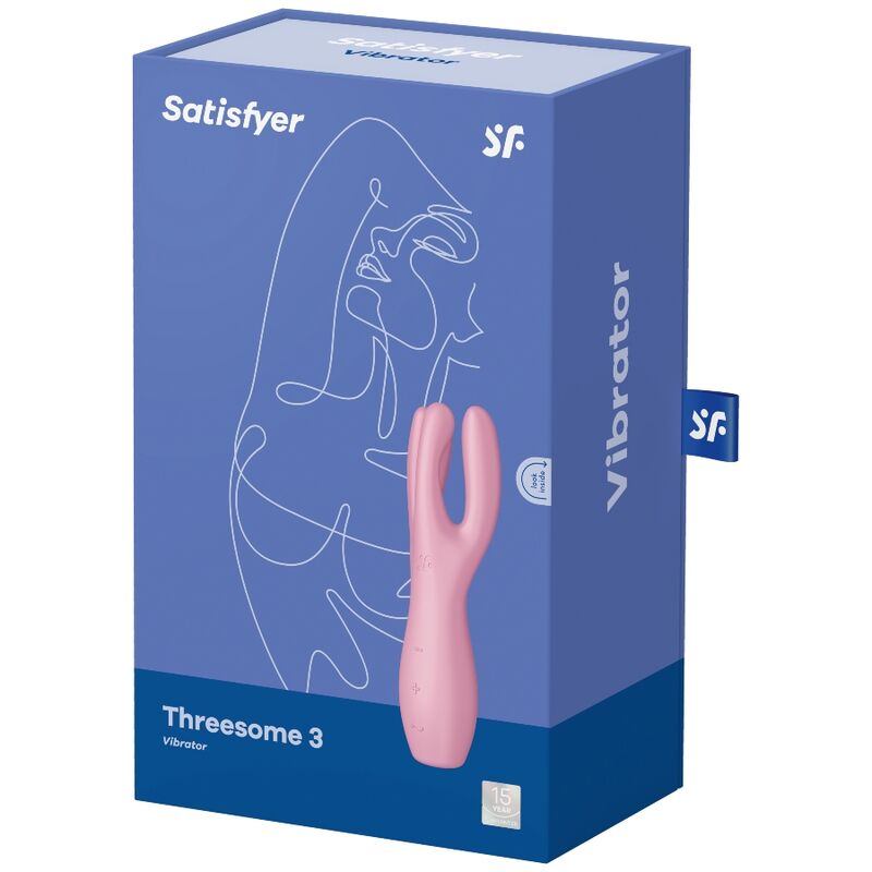 Vibrateur Threesome 3 trois bras silicone — vue de dos