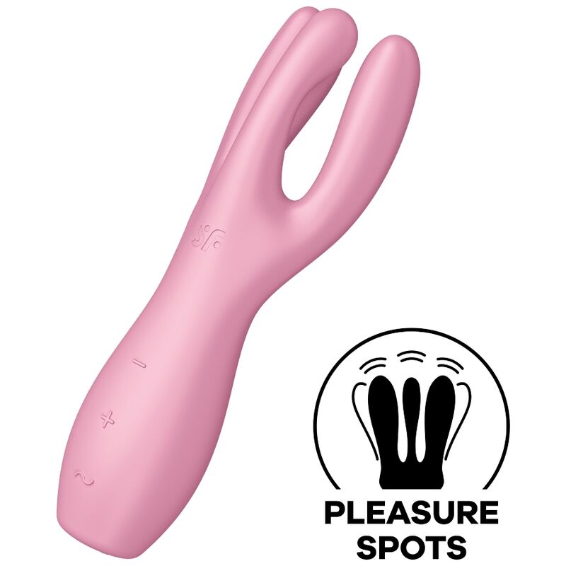 Vibrateur Threesome 3 trois bras silicone — détail produit