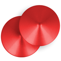 Cache-tétons cercle rouge métallisé réutilisables — vue principale
