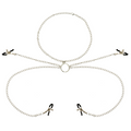Pinces à tétons avec collier chaîne métal Ohmama — vue principale