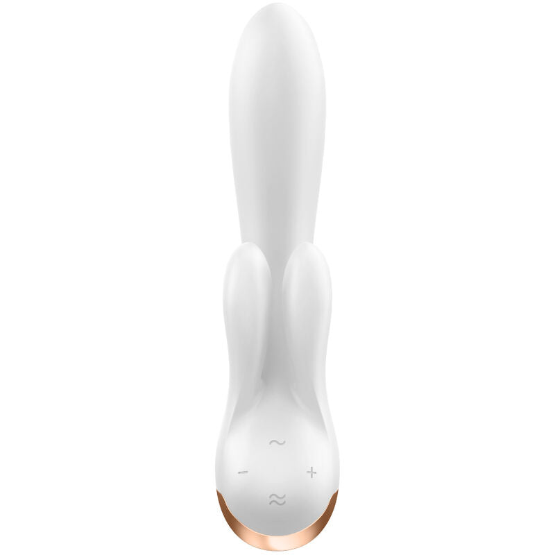 satisfyer application vibrateur double flex blanc