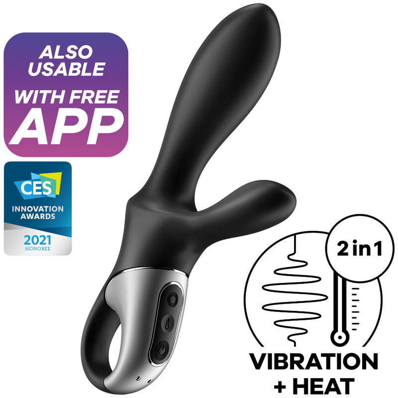 Vibromasseur anal connecté Heat Climax+ silicone — vue principale