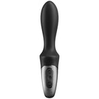 Vibromasseur anal chauffant connecté en silicone — vue de profil