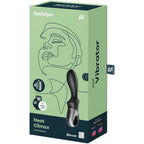 Vibromasseur anal chauffant connecté en silicone — vue de dos