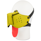 Masque muselière fétichiste jaune à sangle réglable — vue principale
