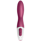Vibromasseur point G chauffant tige torsadée — vue de profil