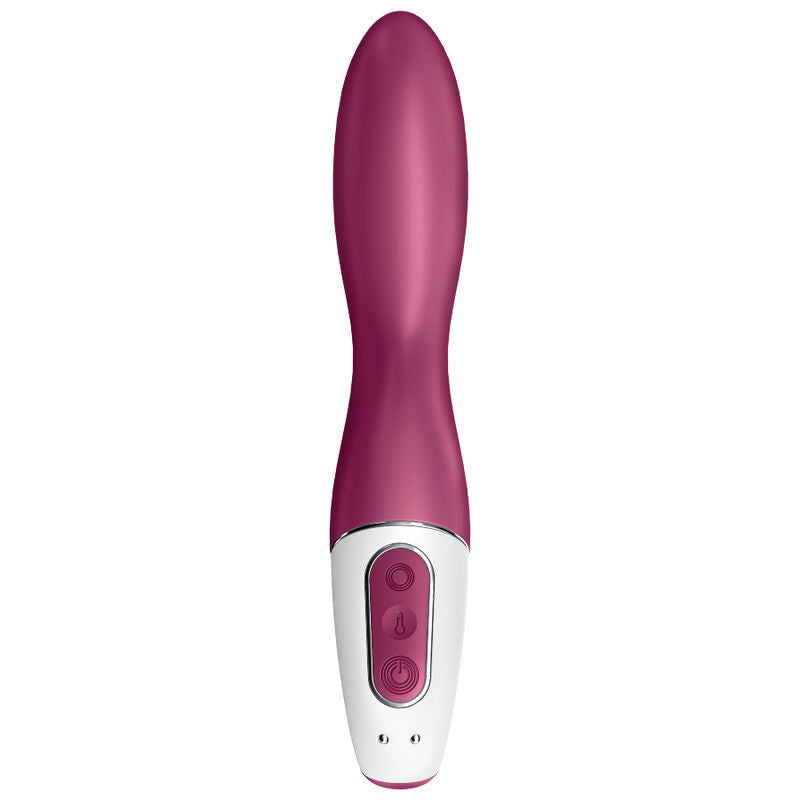 Vibromasseur point G chauffant tige torsadée — vue de profil