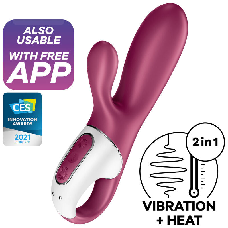 Vibrateur point G Hot Bunny silicone chauffant — vue principale