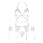 Ensemble 4 pièces Nova dentelle séduisante — détail texture surface