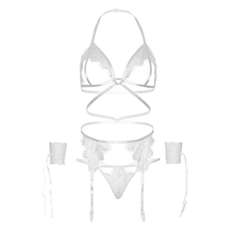Ensemble 4 pièces Nova dentelle séduisante — détail texture surface