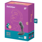 satisfyer application de plug vibrant deep diver gris