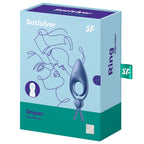 Anneau vibrant pour couple en silicone médical — vue de profil